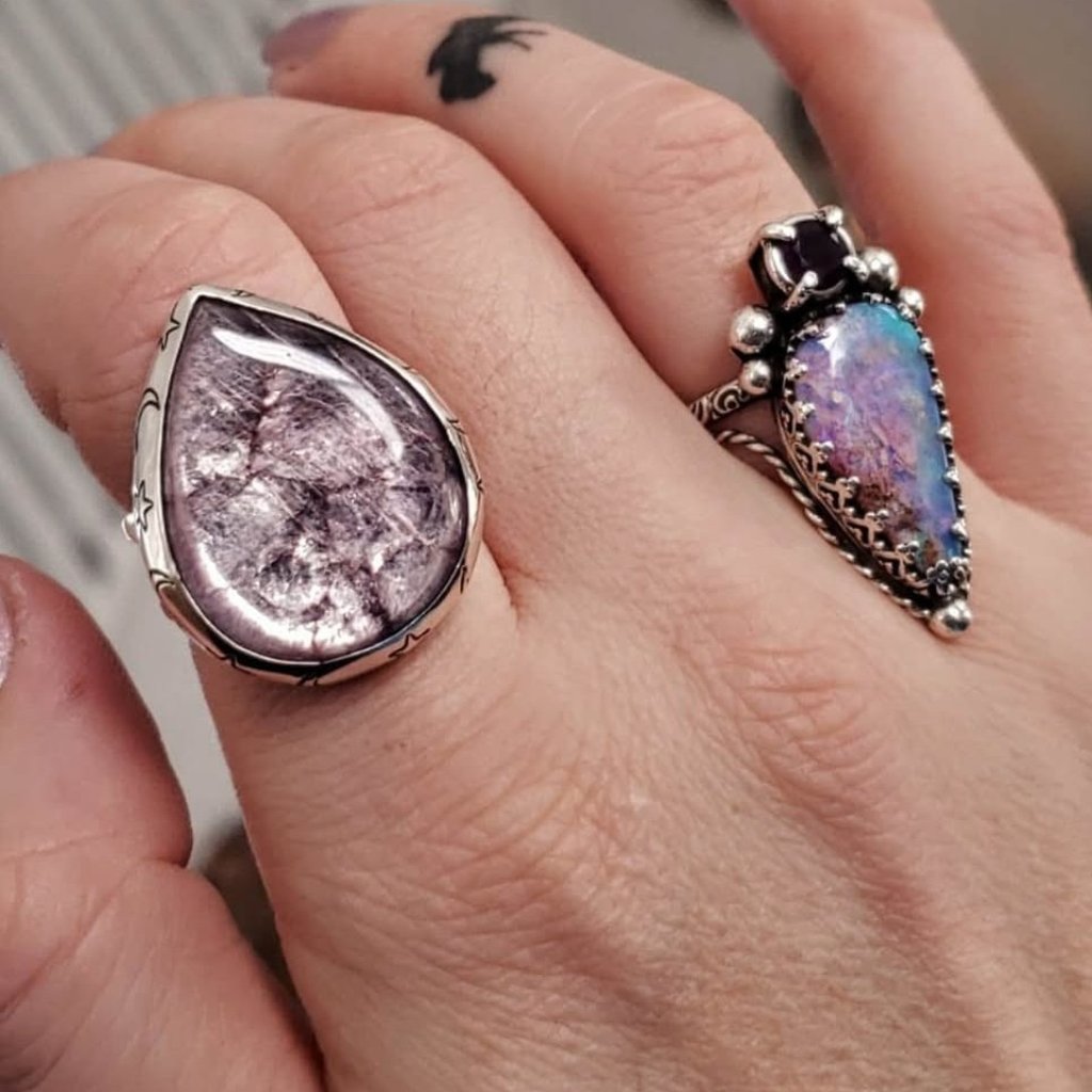 Lepidolite Ring
